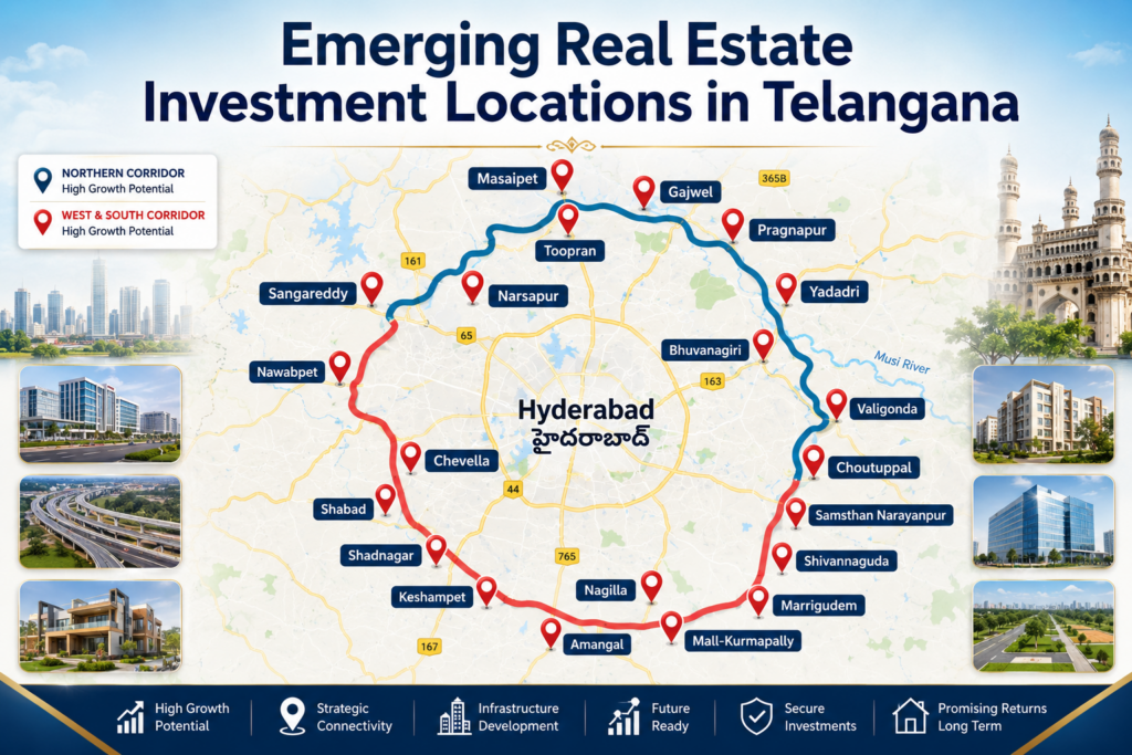 emerging real estate investment locations in telangana