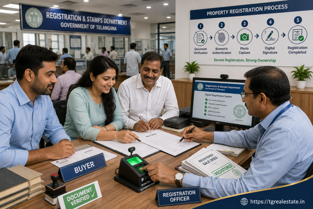 Property registration process in Telangana