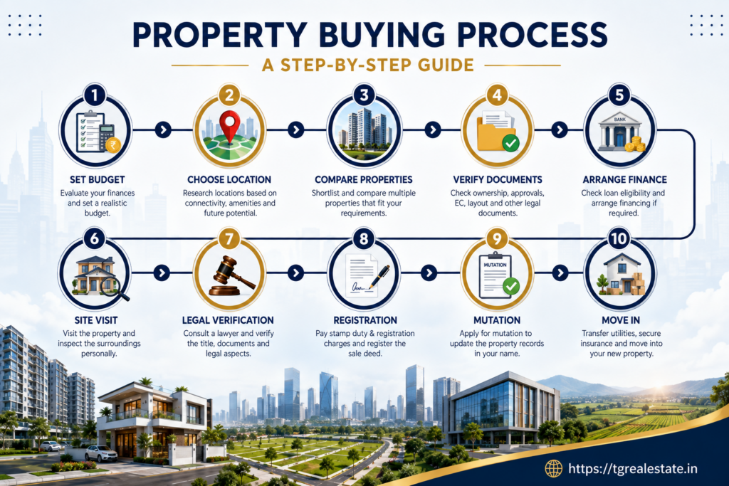 Step-by-step property buying process in Telangana